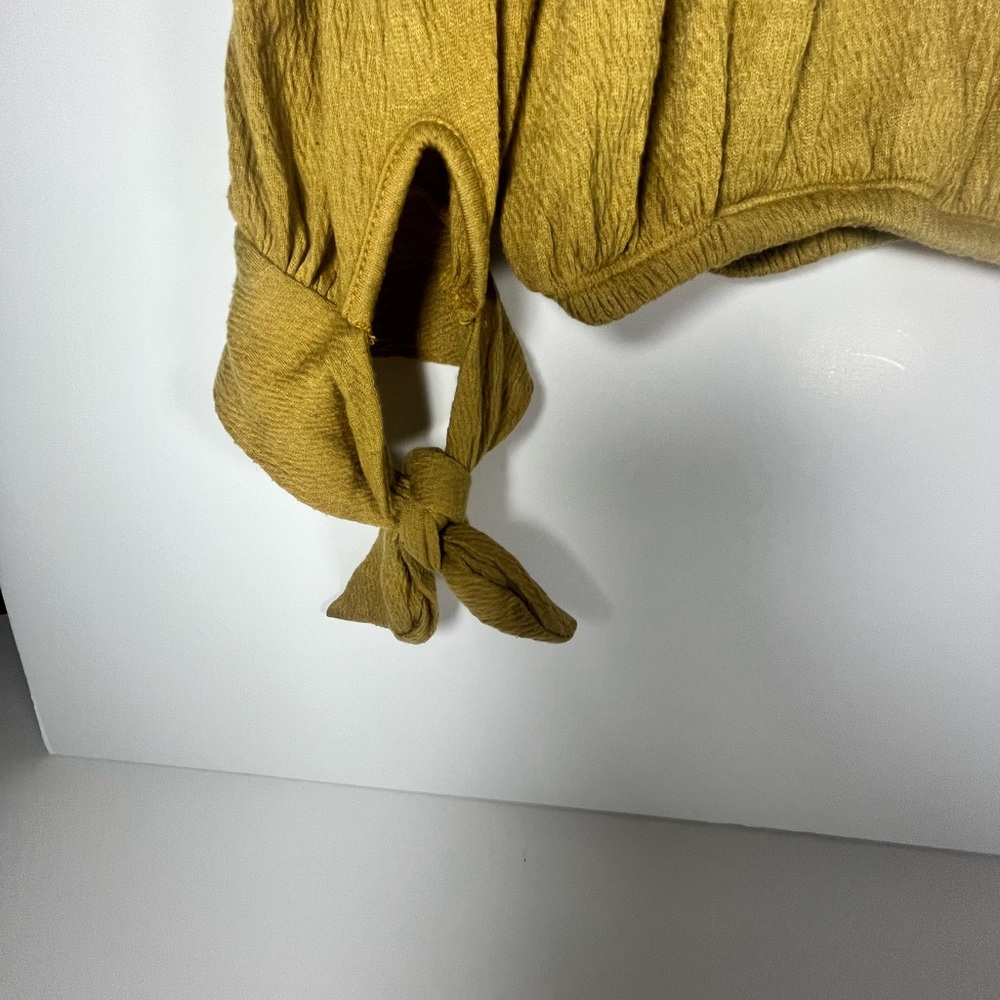 Blu Pepper Mustard Wrap Blouse - Picture 2 of 4